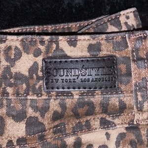 Cheetah Print denim shorts